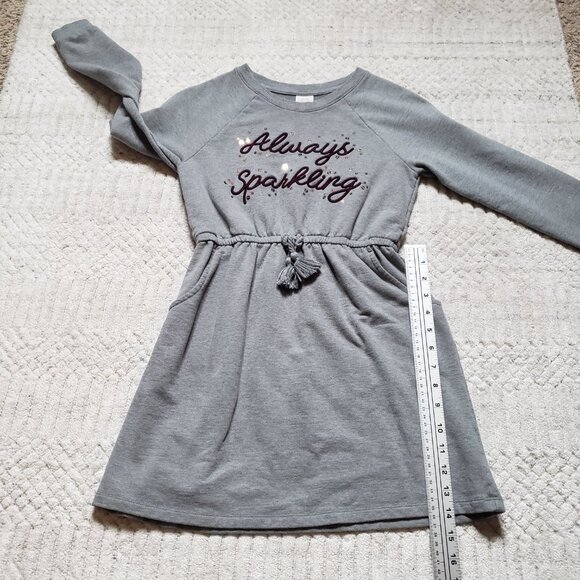 Wonder Nation Girls’ “Always Sparkling” Long Sleeve Dress – Size L (10/12) - Picture 13 of 13